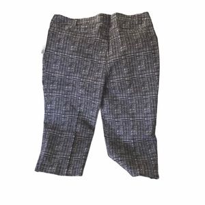Heart N Crush womens stretch black plaid capris Size 16